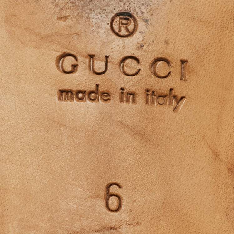 Pre Owned Gucci Navy Blue Leather Gucci Donnie Double G Loafers Size 40
