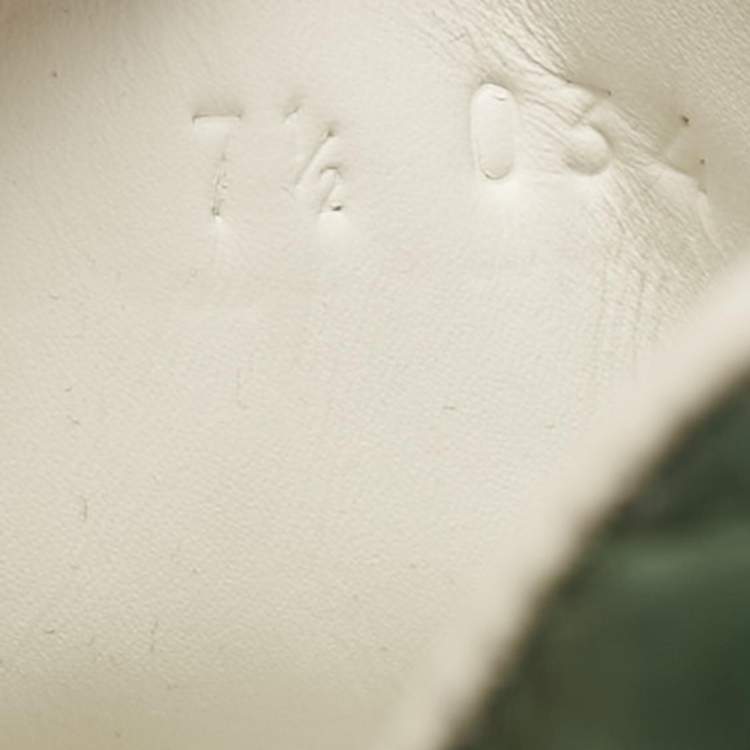 Pre Owned Gucci White Leather Ace Sneakers Size 41.5