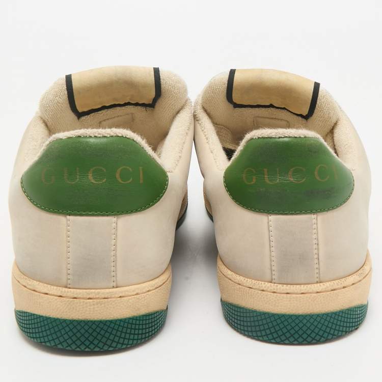Pre Owned Gucci Multicolor GG Canvas and Nubuck Leather Screener Sneakers Size 41.5