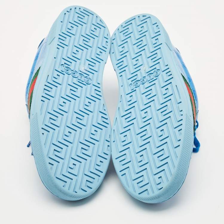 Pre Owned Gucci Blue GG Crystal Canvas Ace Sneakers Size 42