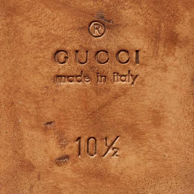 مملوكة مسبقًا Gucci Brown Leather Horsebit Loafers Size 45