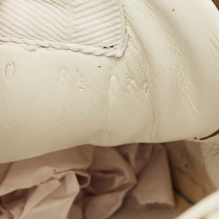 Pre Owned Gucci Beige/Brown GG Canvas and Leather Chunky B Sneakers Size 42.5