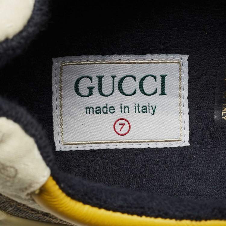 Pre Owned Gucci Multicolor GG Supreme Canvas Rhyton Sneakers Size 41