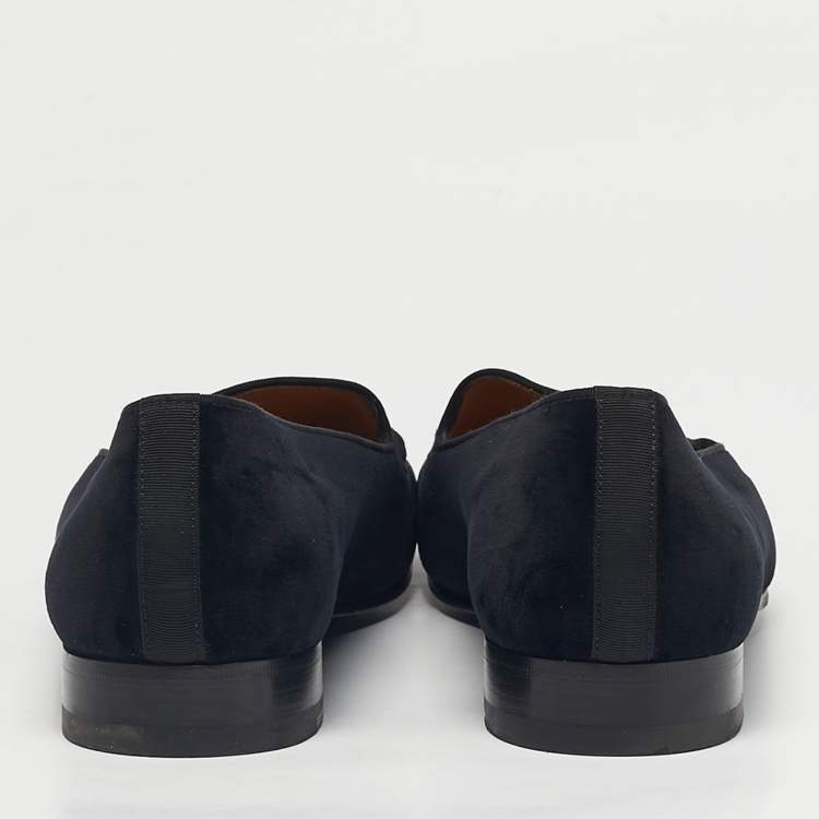 Pre Owned حذاء لوفرز غوتشي هورسيب سليب أون سويدي أسود مقاس 40