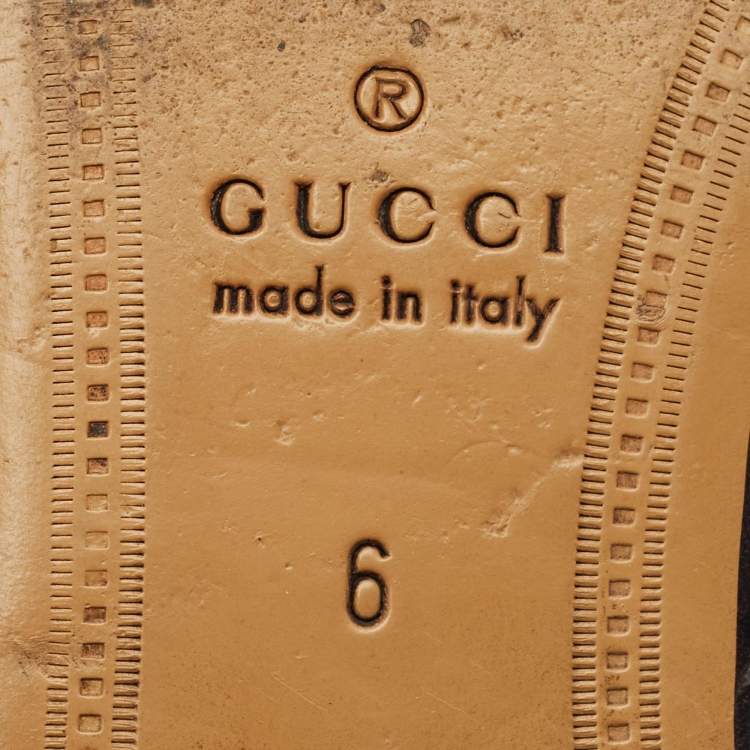 Pre Owned Gucci Multicolor Brocade Satin Princetown Mules Size 40