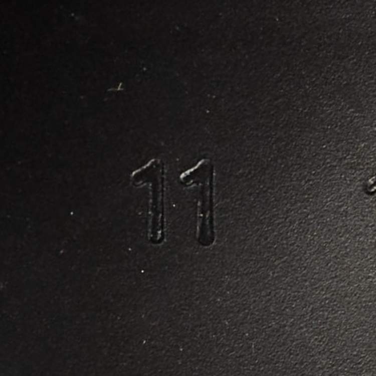 Pre Owned Gucci Black Rubber Web Pool Slides Size 45