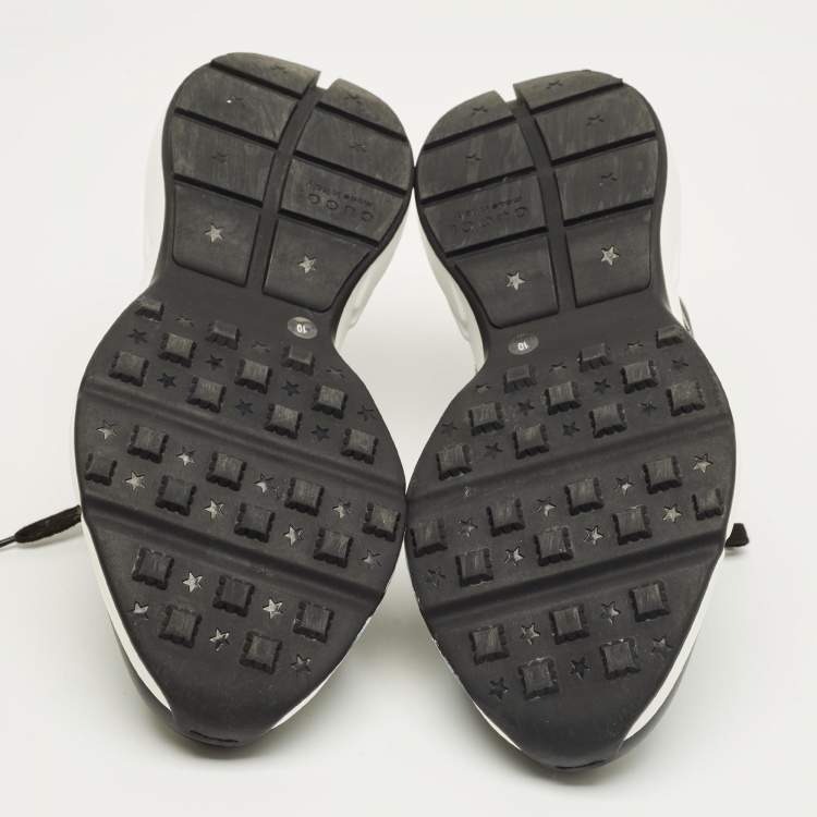 Pre Owned Gucci Black Leather Rhyton Sneakers Size 44