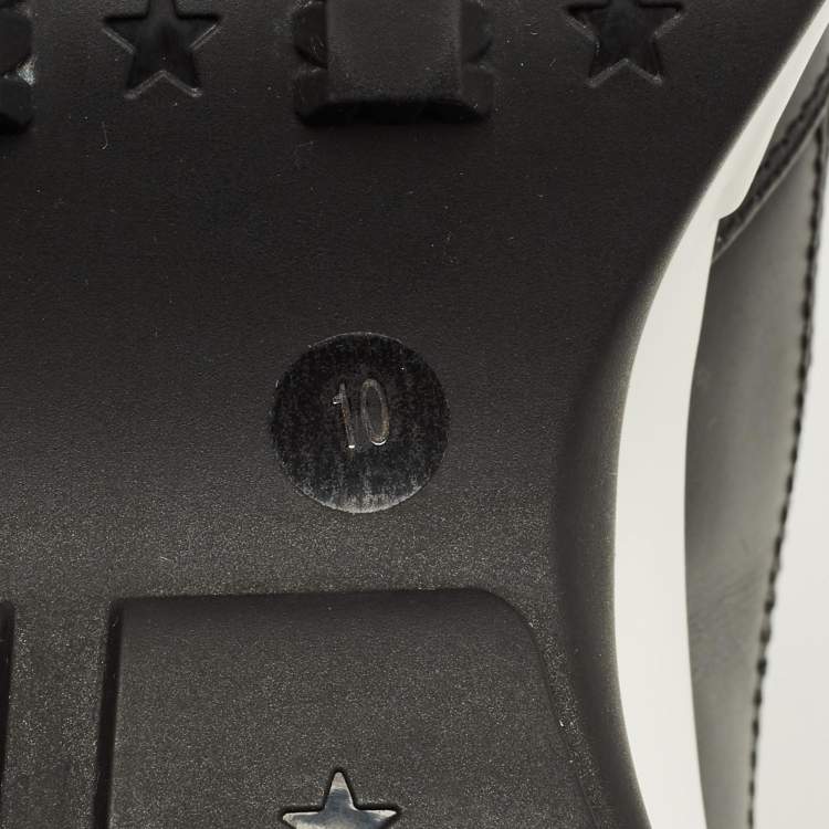 Pre Owned Gucci Black Leather Rhyton Sneakers Size 44