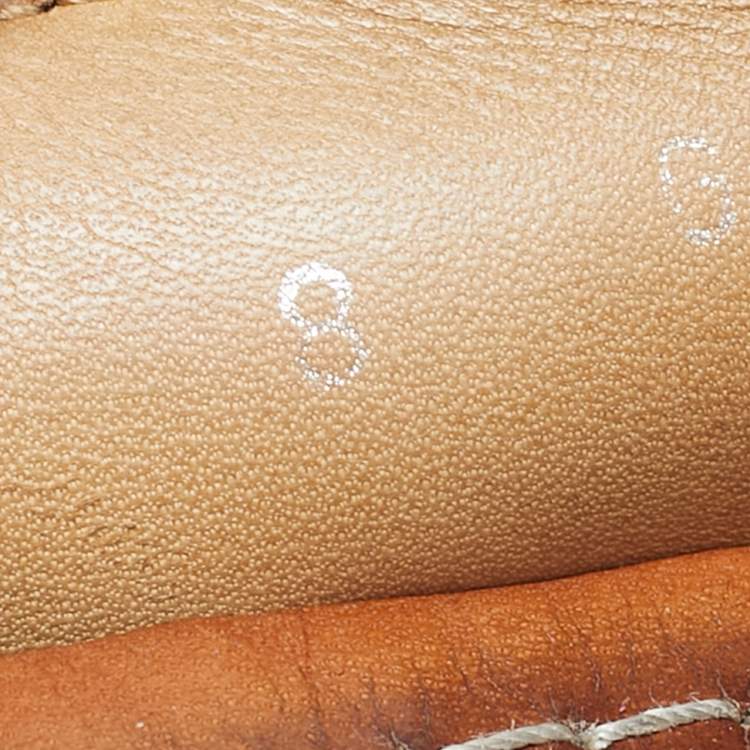 Pre Owned Gucci Black Leather Web Slip On Loafers Size 42