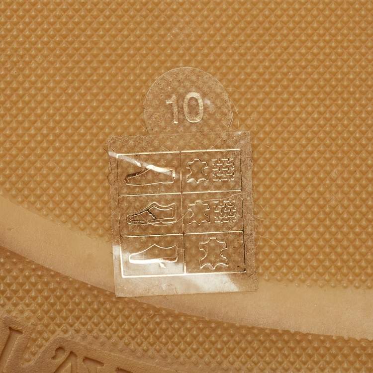 Pre Owned Gucci Off White/Brown Canvas and Leather Alejandro Espadrilles Size 44