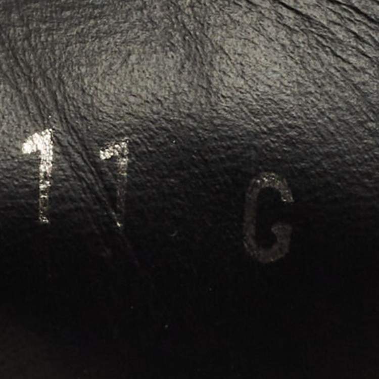 Pre Owned Gucci Black GG Canvas and Leather Lace Up Sneakers Size 45