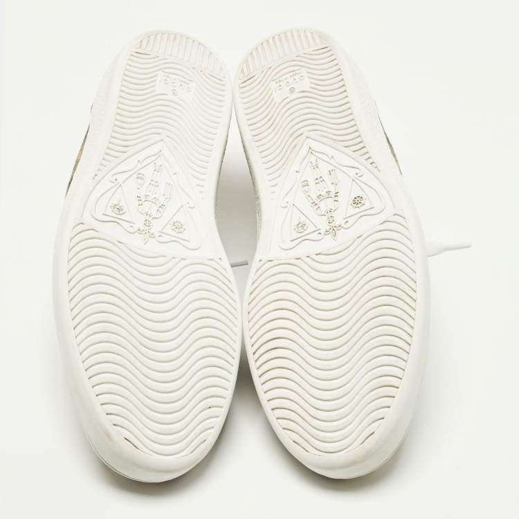 مملوكة مسبقًا Gucci Ace Size 43 Brown Coated Canvas Lace Up Sneakers