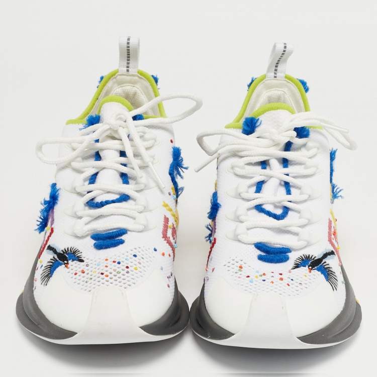 Pre Owned Gucci Lovelight Size 41 Multicolor Knit Fabric Low Top Sneakers