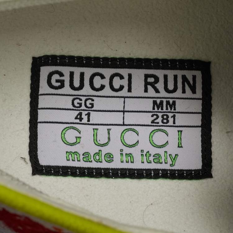 Pre Owned Gucci Lovelight Size 41 Multicolor Knit Fabric Low Top Sneakers