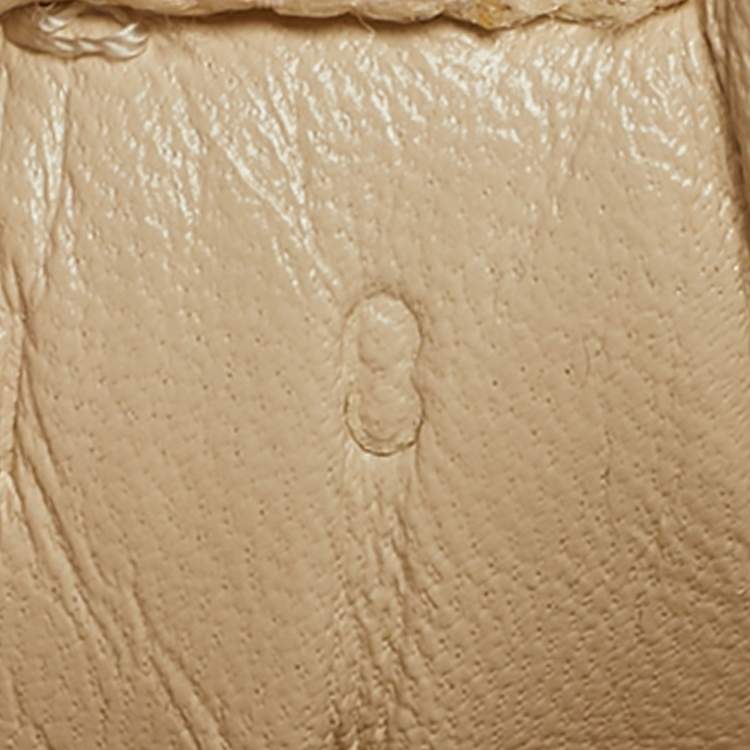 Pre Owned Gucci Rhyton Size 42 Cream Leather Lace Up Sneakers