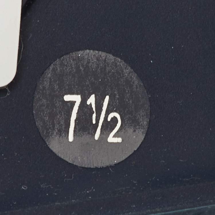 Pre Owned Gucci Horsebit Size 41.5 Beige/Navy Blue GG Supreme Canvas and Leather Slipper Mules