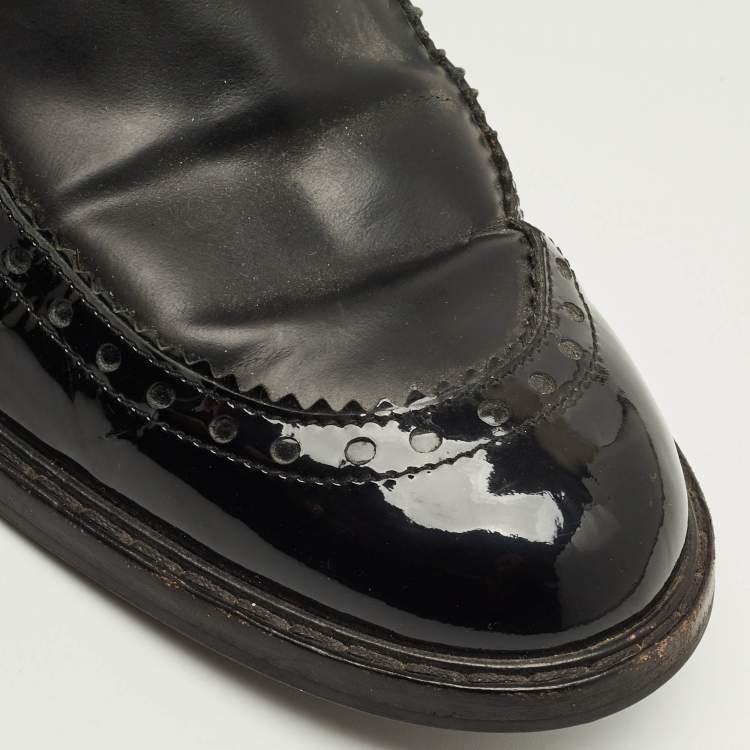 مملوكة مسبقًا حذاء بوت ركوب غووتشي جلد أسود طول الركبة مقاس 42.5