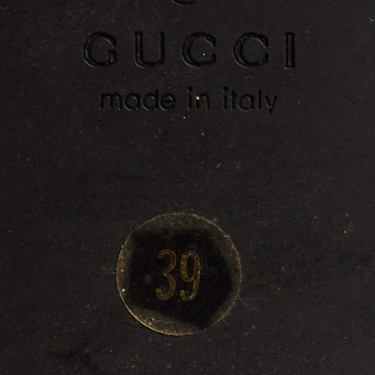 مملوكة مسبقًا حذاء بوت ركوب غووتشي جلد أسود طول الركبة مقاس 42.5