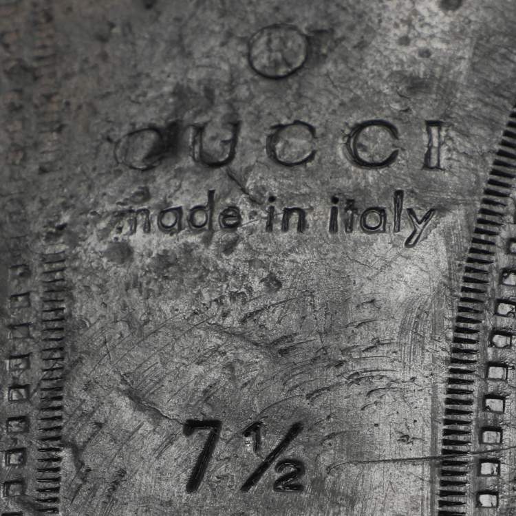 Pre Owned Gucci Kingsnake Brixton Horsebit  Size 41.5 Black Leather Loafers