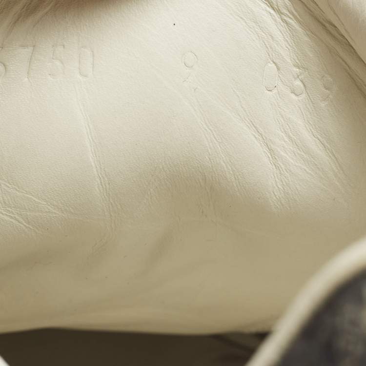 مملوكة مسبقًا Gucci Ace Size 43 White Leather and Python Embossed Web Lace Up Sneakers