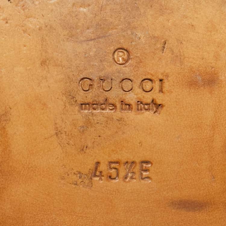 م ملوكة مسبقًا Gucci Size 45.5 Black Brogue Leather Lace Up Oxfords