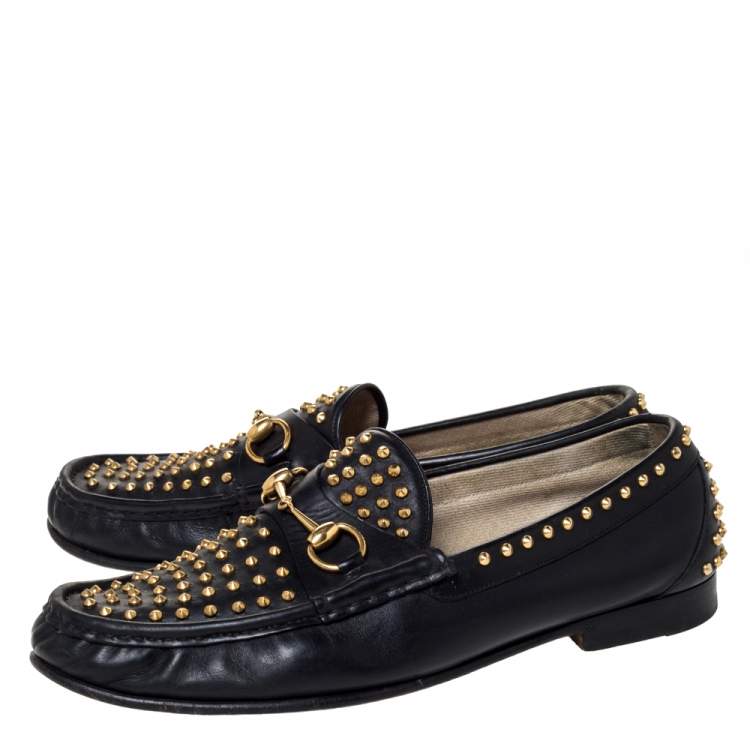 gucci studded loafers
