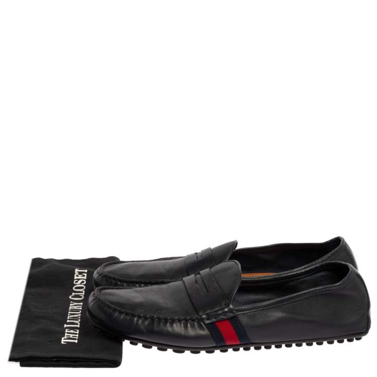 black and blue loafers mens