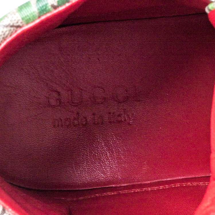 Pre Owned Gucci Multicolor Tian Printed GG Canvas High Top Sneakers Size 44