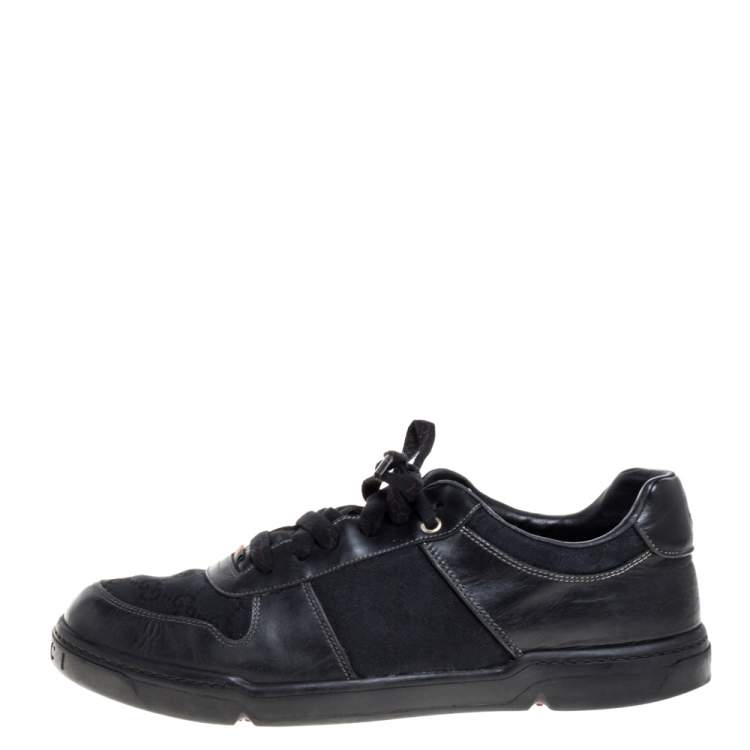 Louis Vuitton Black Tower Low Top Monogram Leather Sneakers