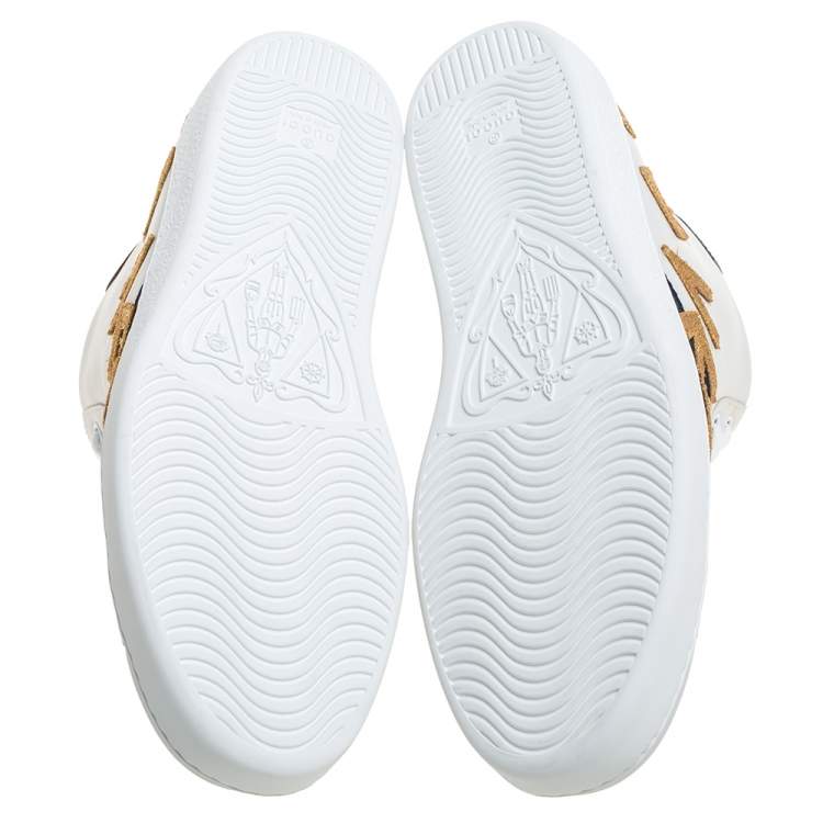 Pre Owned Gucci White Leather Loved New Ace High Top Sneakers Size 43