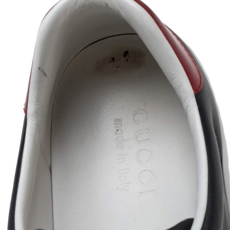 Pre Owned Gucci Black Leather Ace Velcro Sneakers Size 41