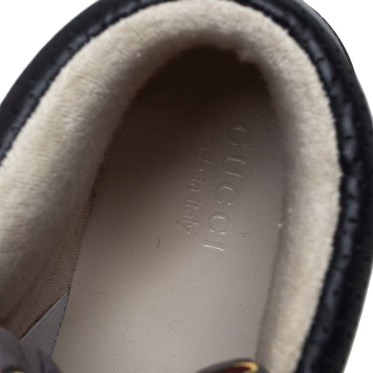 Pre Owned Gucci Multicolor Leather Screener High-Top Sneakers Size 45