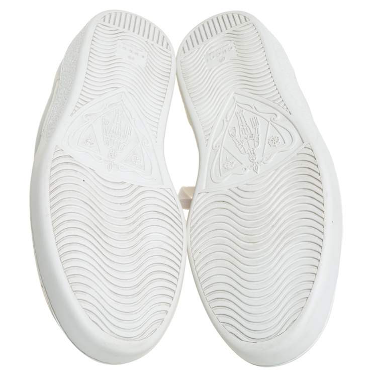 Pre Owned Gucci White Leather  Ace Low Top Sneakers Size 40 