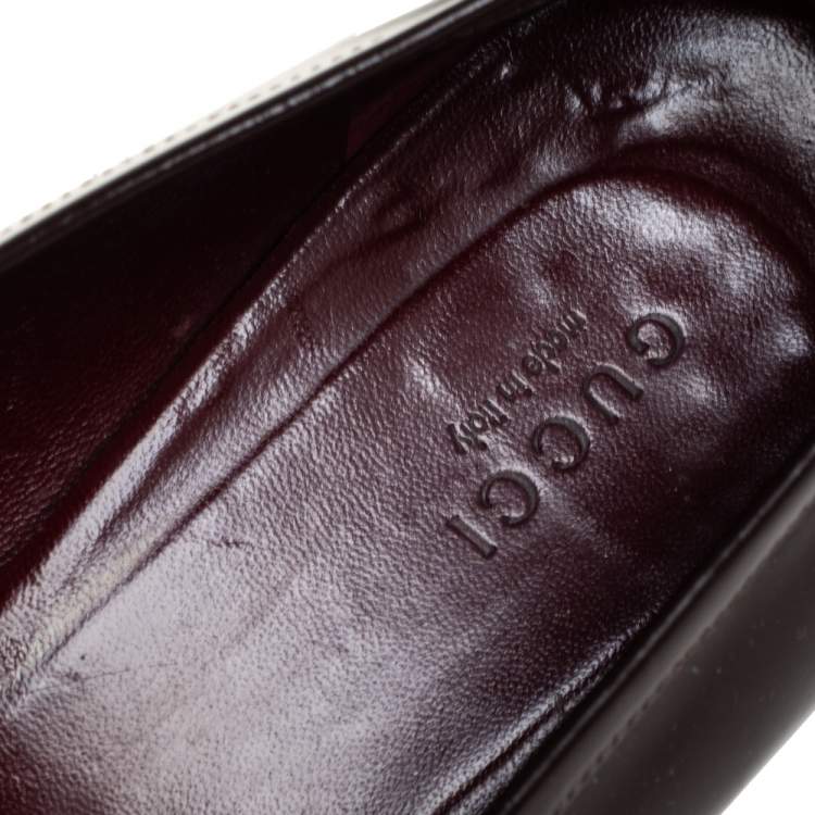 Pre Owned Gucci Brown Guccissima Leather Horsebit Slip On Loafers Size 41