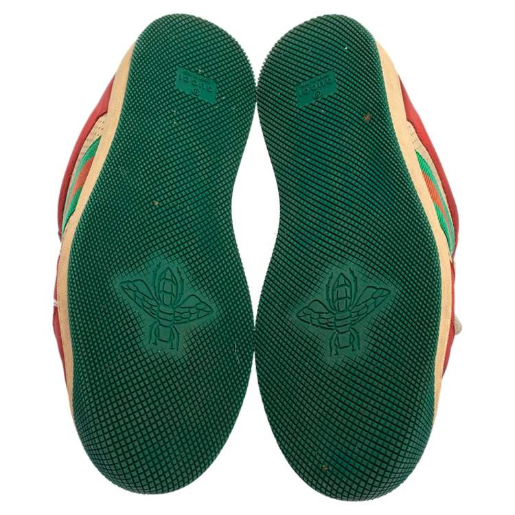 Pre Owned Gucci Multicolor Leather Distressed Low Top Sneakers Size 40