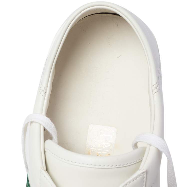 Pre Owned Gucci White Leather Ace Bee Low Top Sneakers Size 42.5