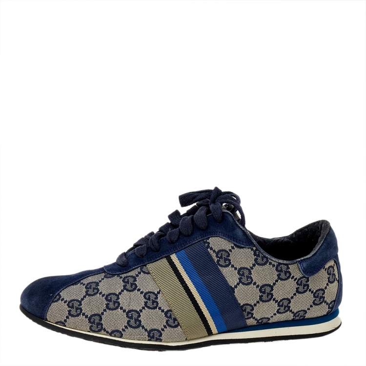 Gucci California Gg Pu Stars Fabric Hightop Sneaker in Blue for Men
