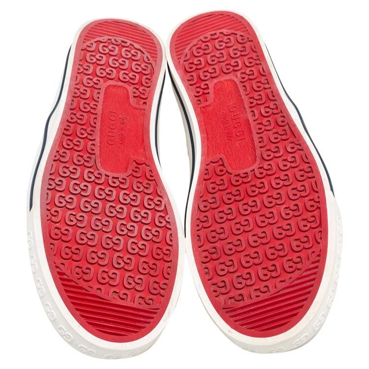 Pre Owned Gucci Beige/Brown GG Supreme Canvas Low Top Sneakers Size 41.5