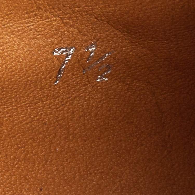 Pre Owned Gucci Brown Leather Web  Slip On Loafers Size 41.5