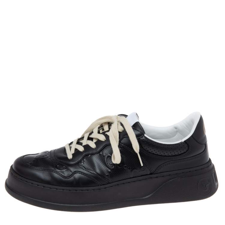 Men's GG lace-up shoe in black leather