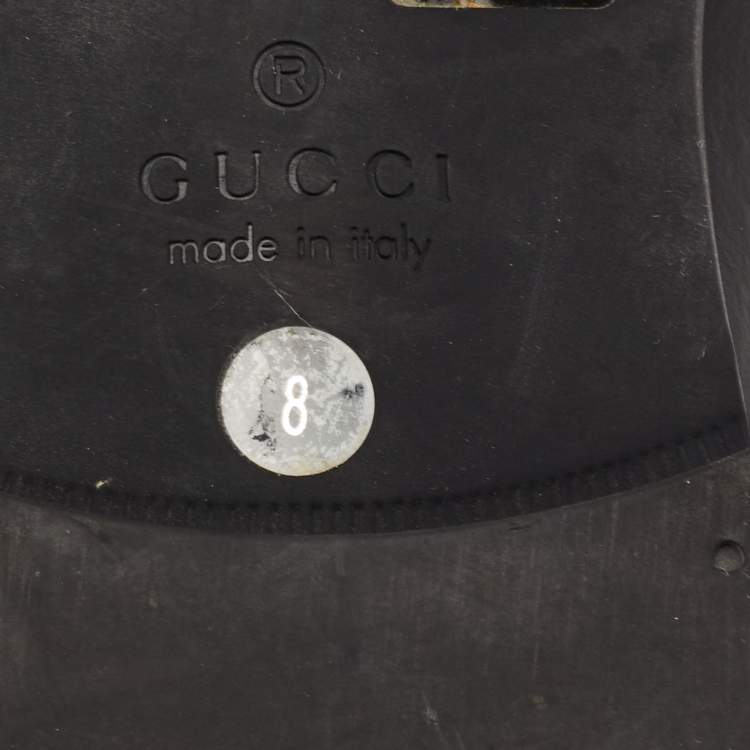 Pre Owned Gucci Black Leather Lace Up Derby Size  42