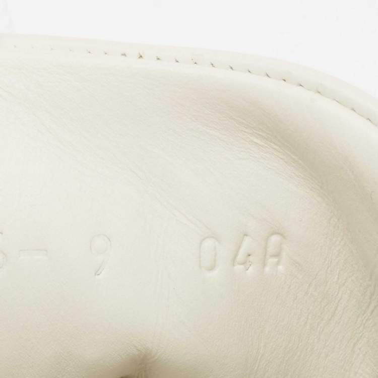Pre Owned Gucci White Leather Interlocking G Ace Low Top Sneakers  Size 43