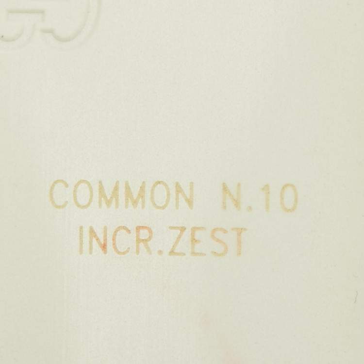 Pre Owned Gucci Yellow/Beige GG Canvas and Leather Low Top Sneakers Size 44