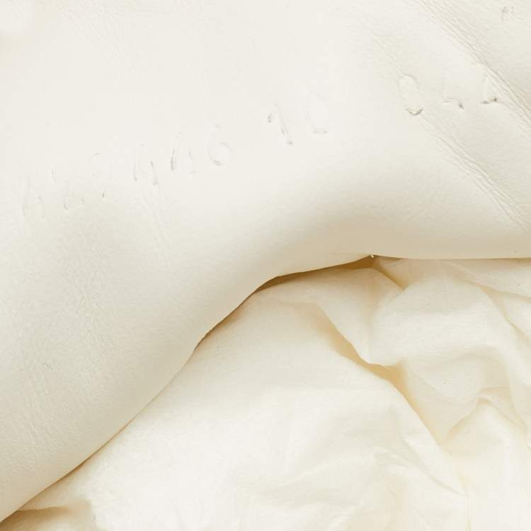 Pre Owned Gucci White Leather Web Detail Embroidered Bee Ace Low Top Sneakers Size 44