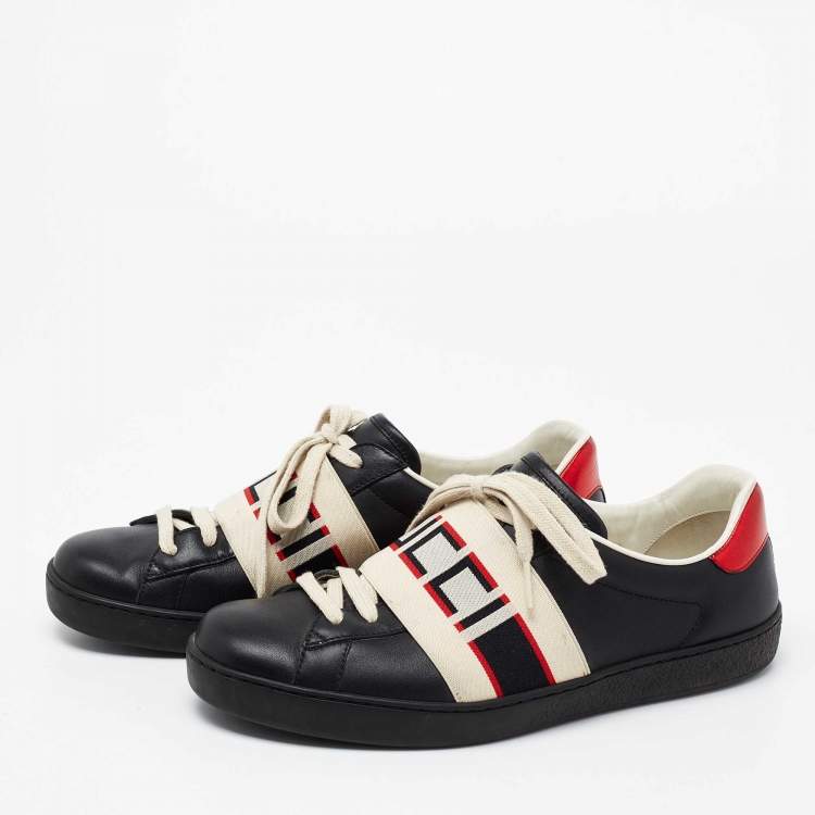 Ace Leather Sneakers in Black - Gucci
