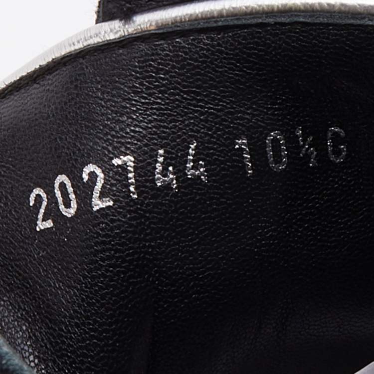 Pre Owned Gucci Black Suede And Nylon GG Low Top Sneakers Size 44.5