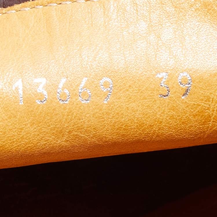 Pre Owned Gucci Brown Guccissima Leather Slip On Loafers Size 39