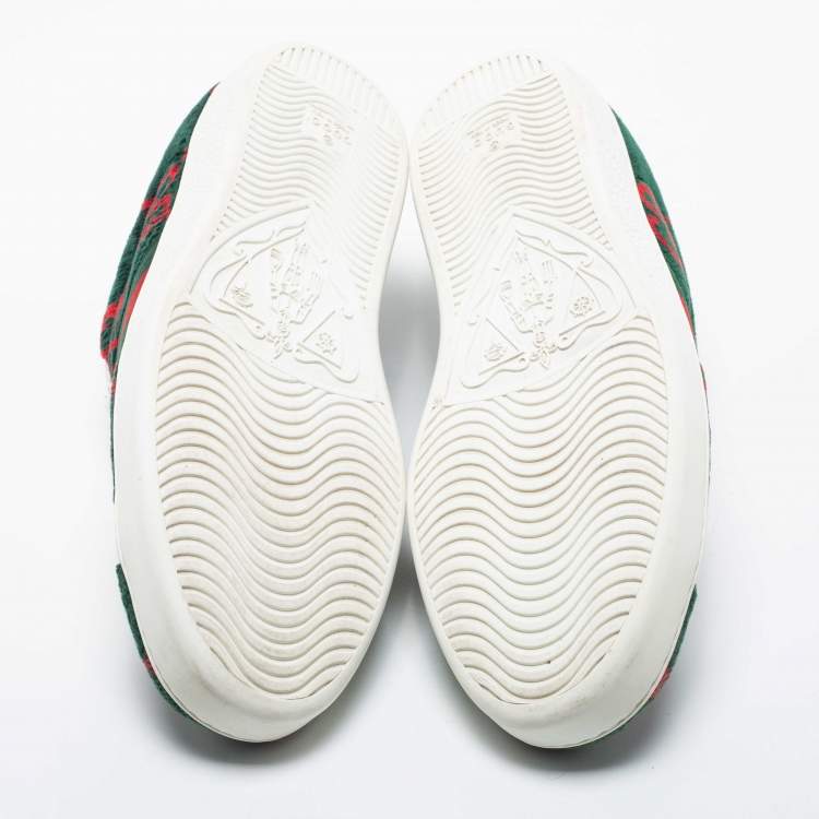 Pre Owned Gucci  Multicolor Fabric and Leather GG Terry Ace Sneakers Size 43 
