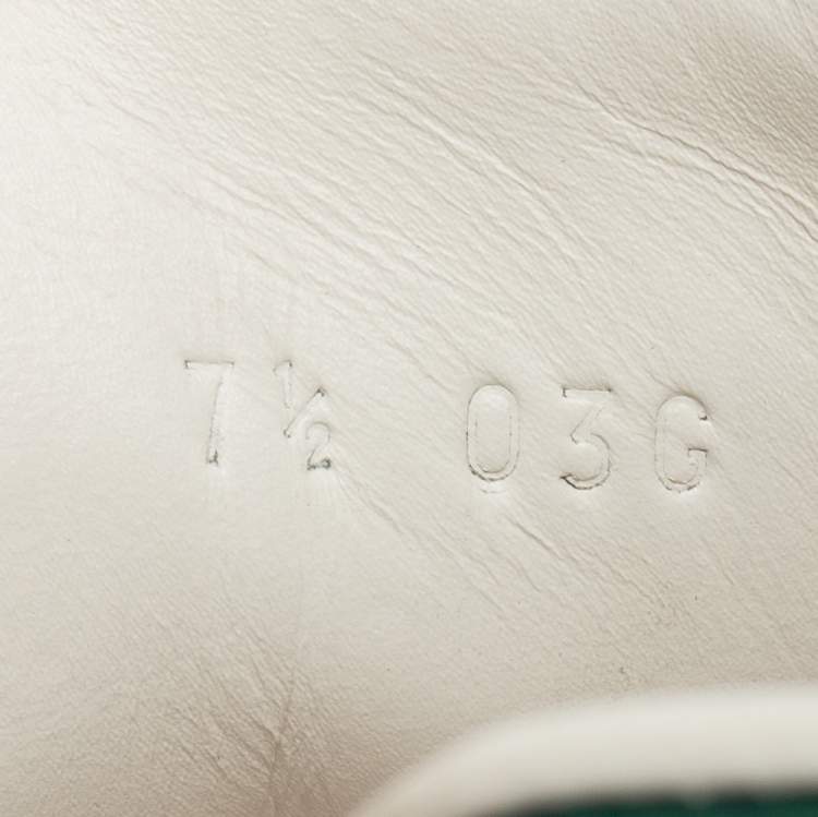 Pre Owned Gucci White Leather Ace Sneakers Size 41.5