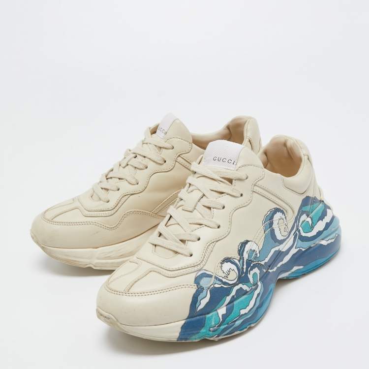 Men's rhyton leather sneaker with wave online